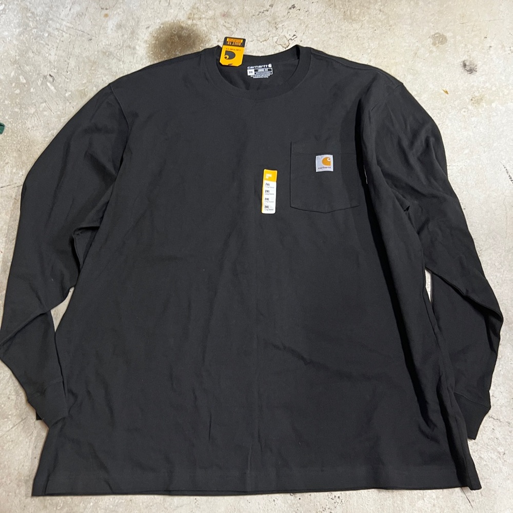 Carhartt Black Long Sleeve Tee with Pocket